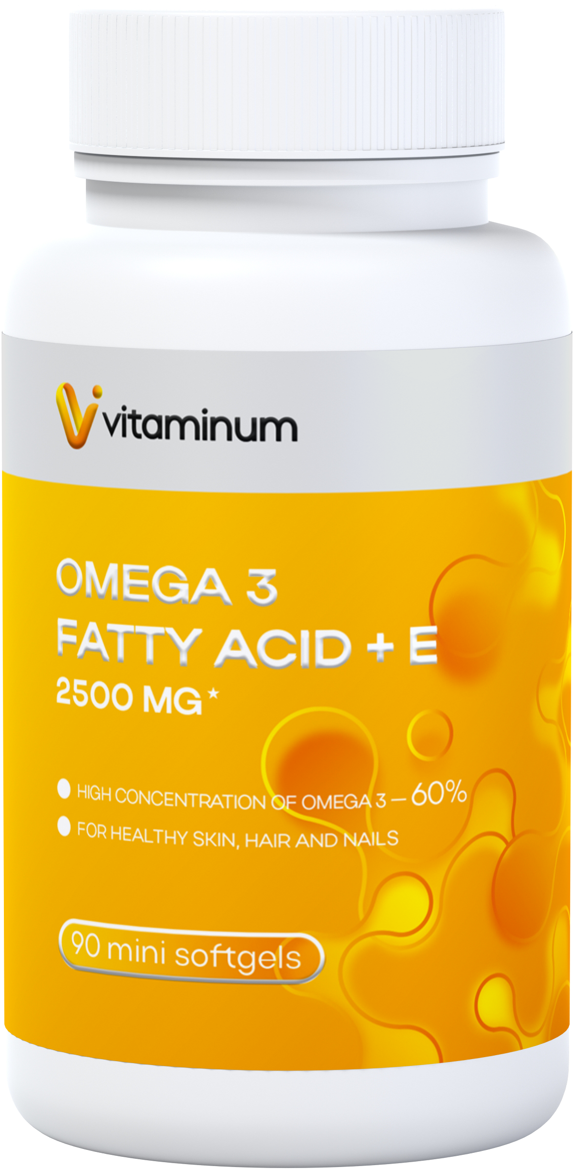  Vitaminum ОМЕГА 3 60% + витамин Е (2500 MG*) 90 капсул 700 мг  в Сургуте