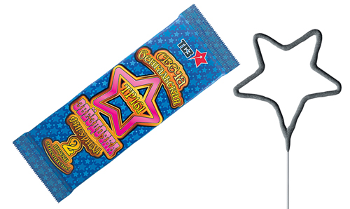  Бенгальские свечи фигурные 2 шт "Звездочка"  в Сургуте